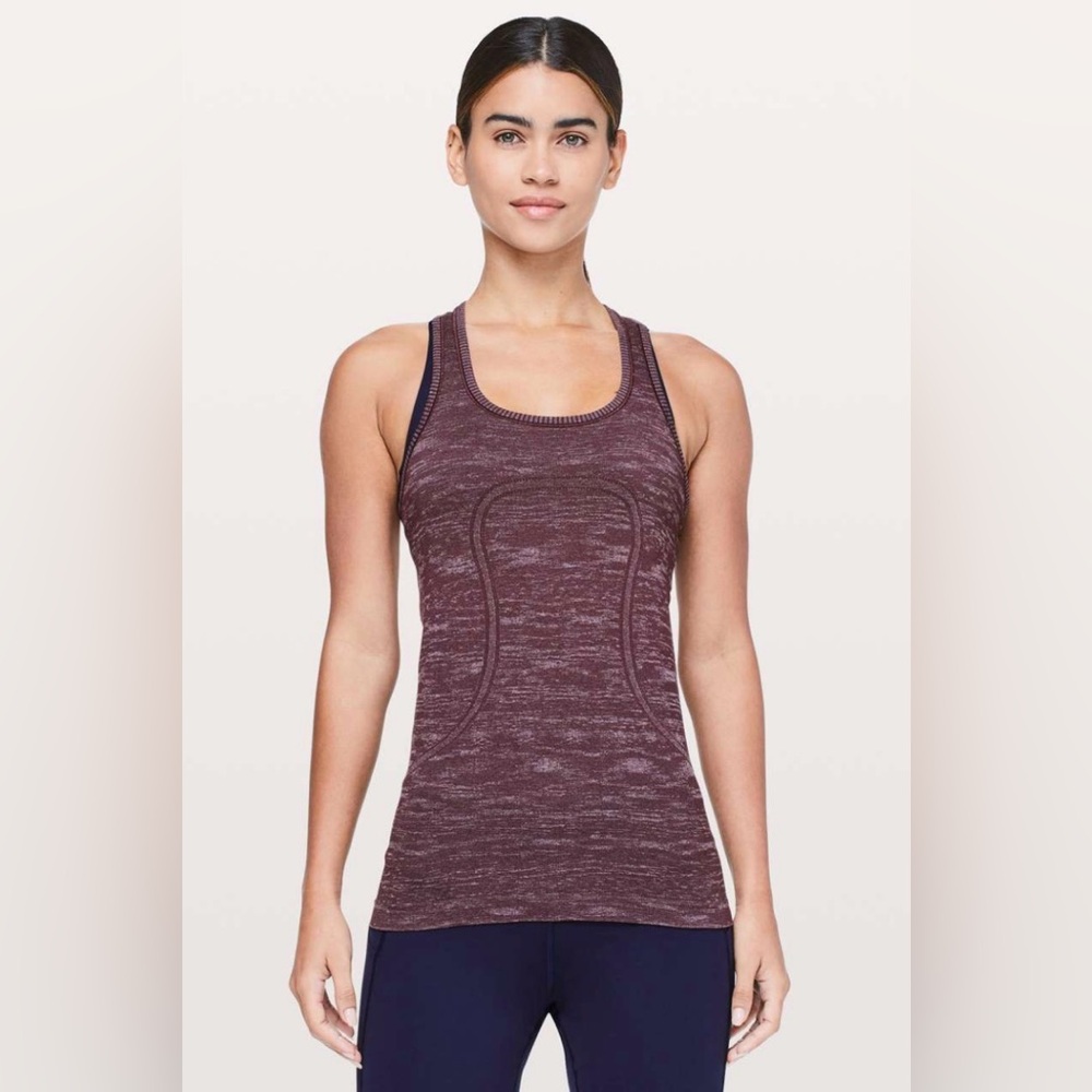 Lululemon purple swiftly razorback tank size 8‎
